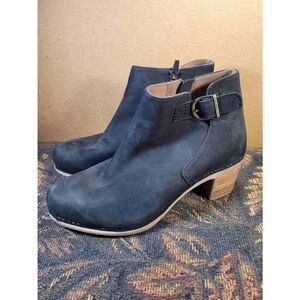 Dansko Black Nubuck Henley Buckled Bootie- Size 39/ 8.5-9